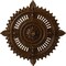 Ekena Millwork Haylynn Ceiling Medallion (Canopies up to 1 1/4"), 29 1/8"OD x 1 1/4"ID x 4"P, Root Beer Crackle CM29HYRBC - alternate 1